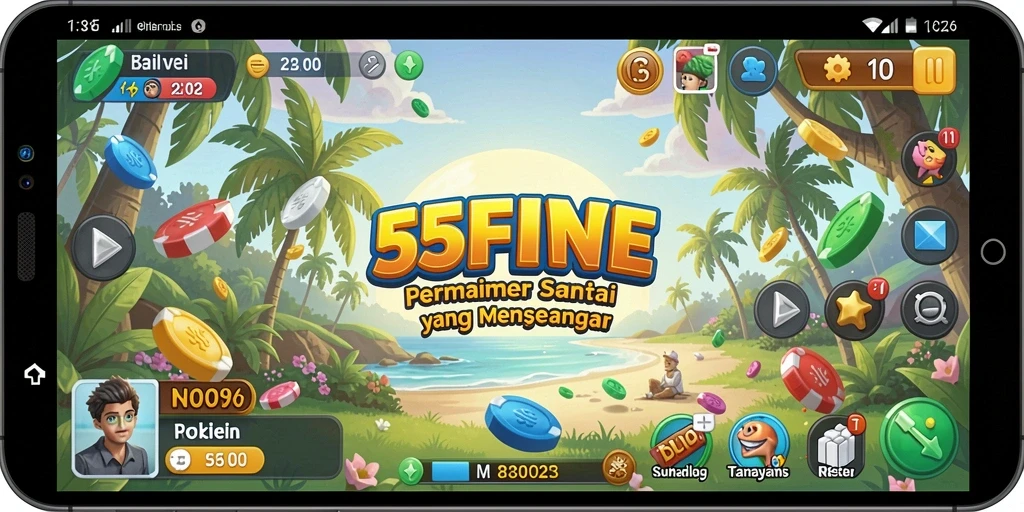Tampilan gameplay yang seru dan penuh warna di <strong>55FIVE</strong>.