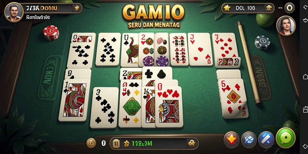 Tangkapan layar utama game Domino 73K yang menunjukkan gameplay seru.