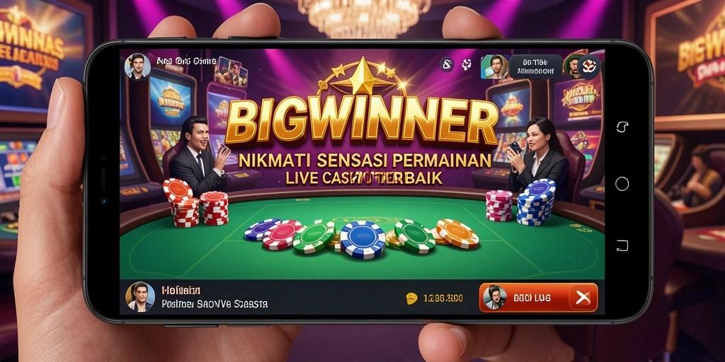 Tampilan antarmuka permainan Live Casino yang menarik dan interaktif.