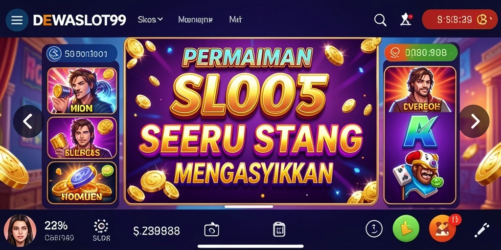 Tangkapan layar DEWASLOT99 menampilkan keseruan permainan slot dengan grafis yang menarik.