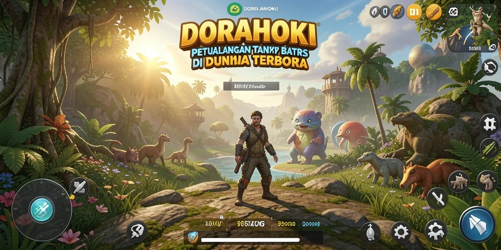 Gameplay DORAHOKI menampilkan eksplorasi dunia yang luas dan penuh petualangan.