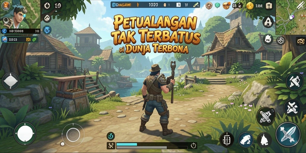 Screenshot IDAGAME menampilkan aksi eksplorasi yang mendalam dan menawan di dunia Open World.