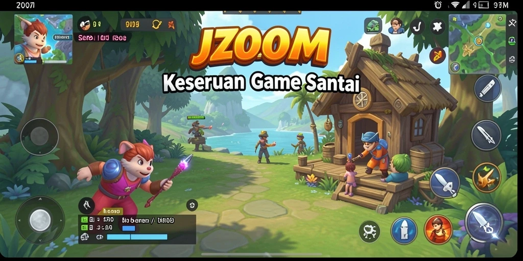 Tampilan gameplay J200M dengan berbagai tantangan seru dan interaktif.