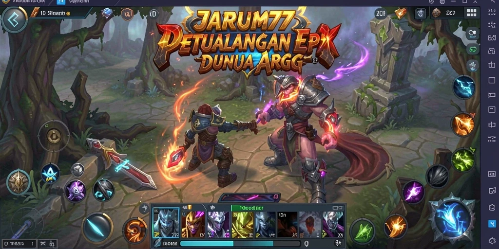 Gameplay ARPG JARUM77 dengan grafis menakjubkan dan pertarungan seru.