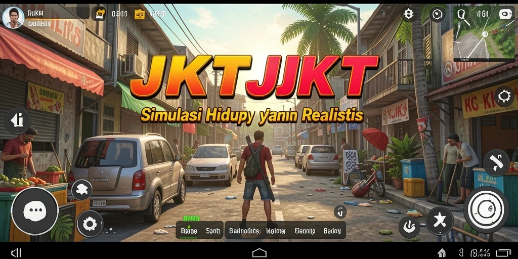 Tampilan menarik dari gameplay simulasi di JKTJKT.