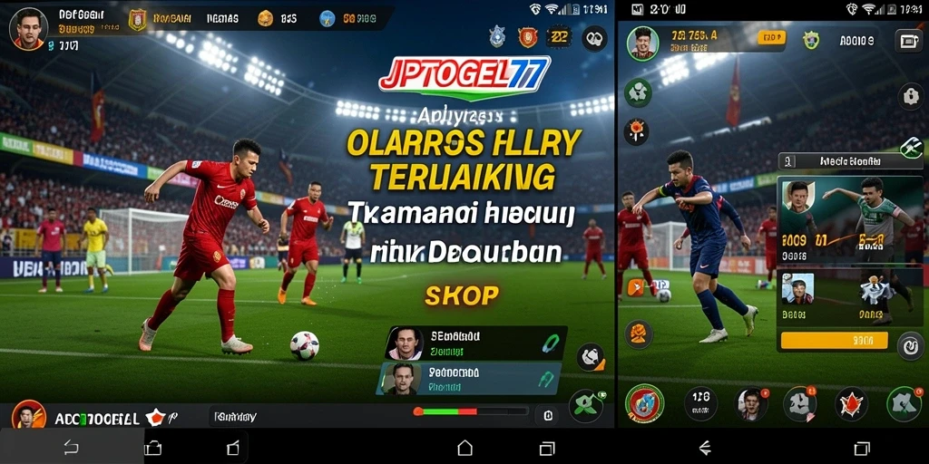 Tampilan gameplay interaktif aplikasi olahraga JPTOGEL77.