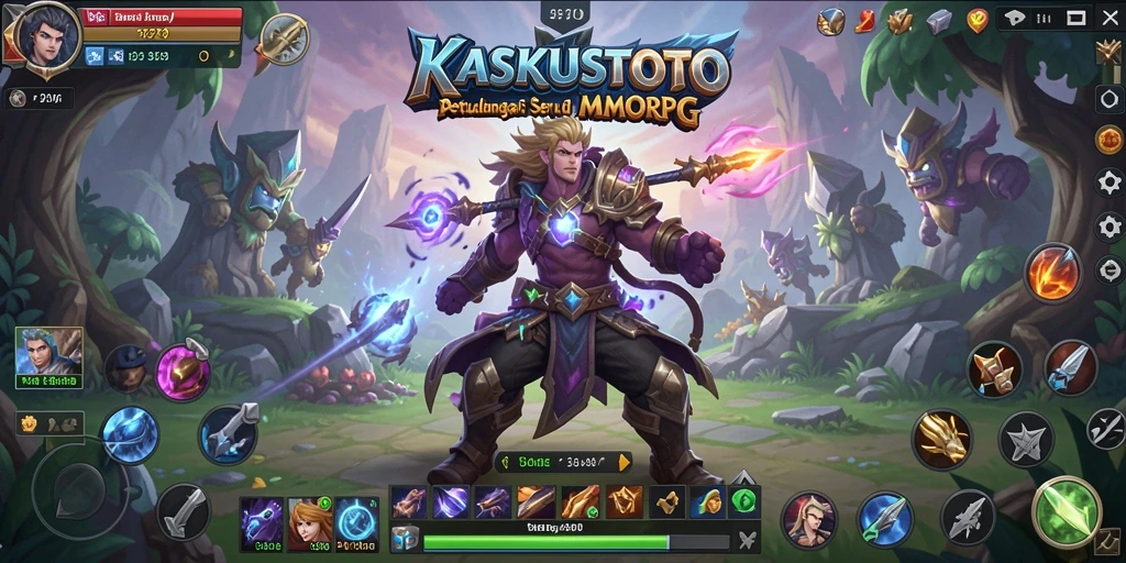 Screenshot KASKUSTOTO memperlihatkan aksi seru dalam permainan MMORPG.