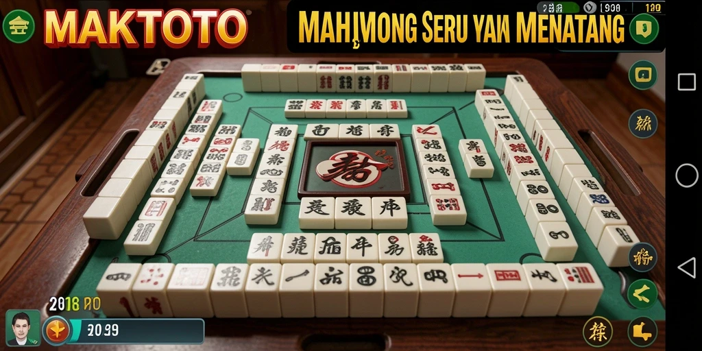 Screenshot gameplay menarik dalam MAKTOTO menunjukkan strategi Mahjong yang mendebarkan.