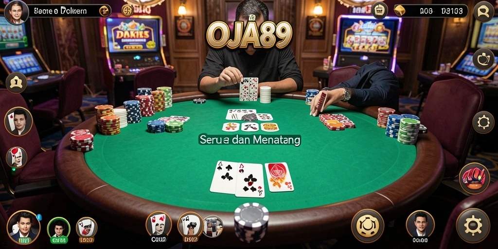 Tampilan gameplay Poker OJA89 yang seru dan interaktif.