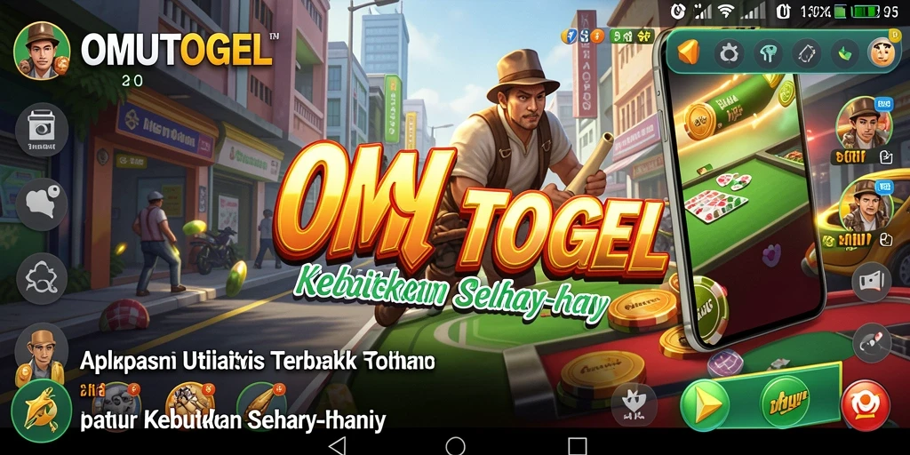 Tampilan utama OMUTOGEL dengan fitur utilitas yang lengkap.