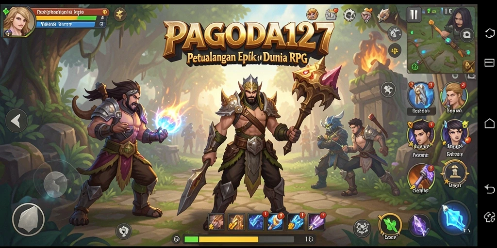 Screenshot menampilkan aksi pertarungan mendebarkan di dunia PAGODA127.