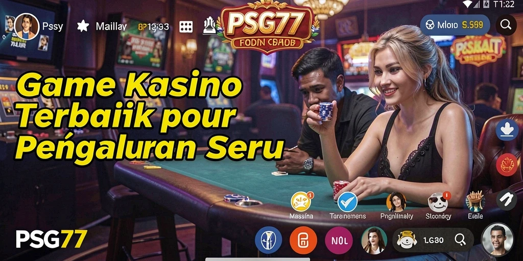 Screenshot PSG77 menunjukkan pengalaman bermain Kasino yang seru dan menyenangkan.