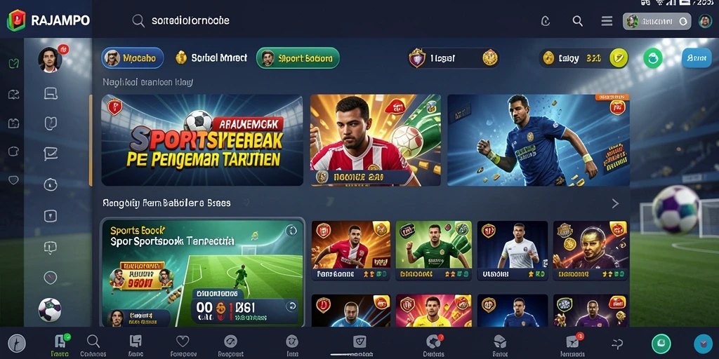Tampilan menarik aplikasi Sportsbook RAJAMPO saat taruhan sedang berlangsung.