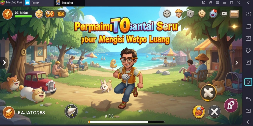 Tampilan gameplay RAJATOTO88 yang mengasyikkan dan berwarna-warni.