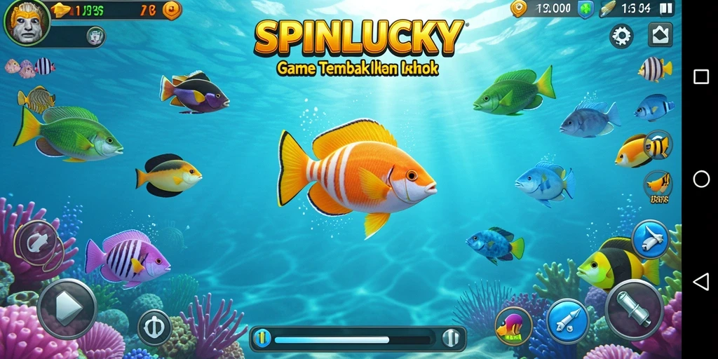 Gameplay seru menangkap ikan di SPINLUCKY.