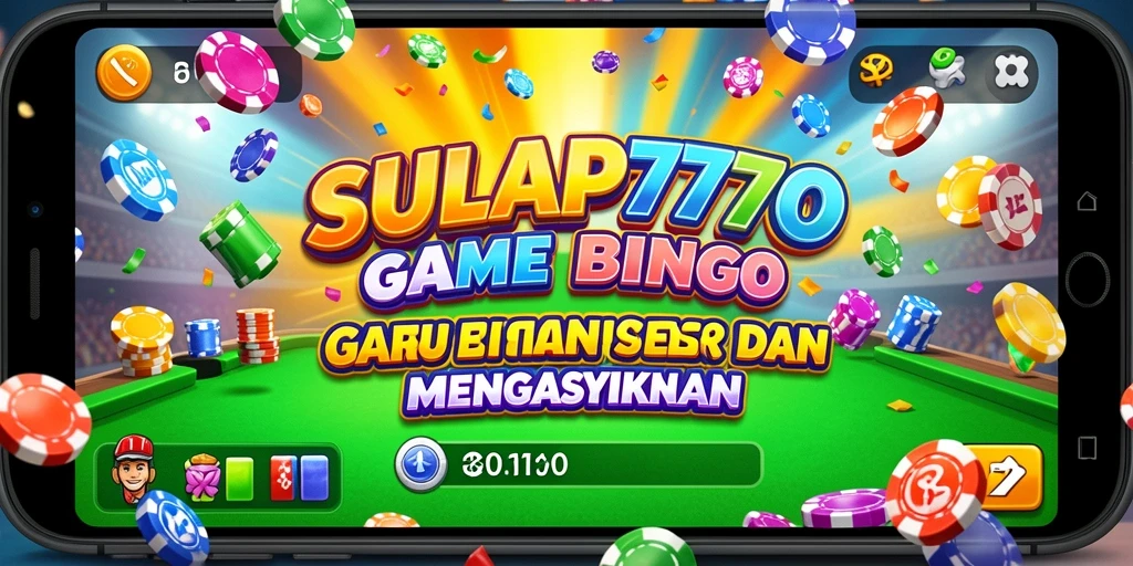 Tampilan gameplay SULAP777 dengan papan Bingo yang berwarna-warni.