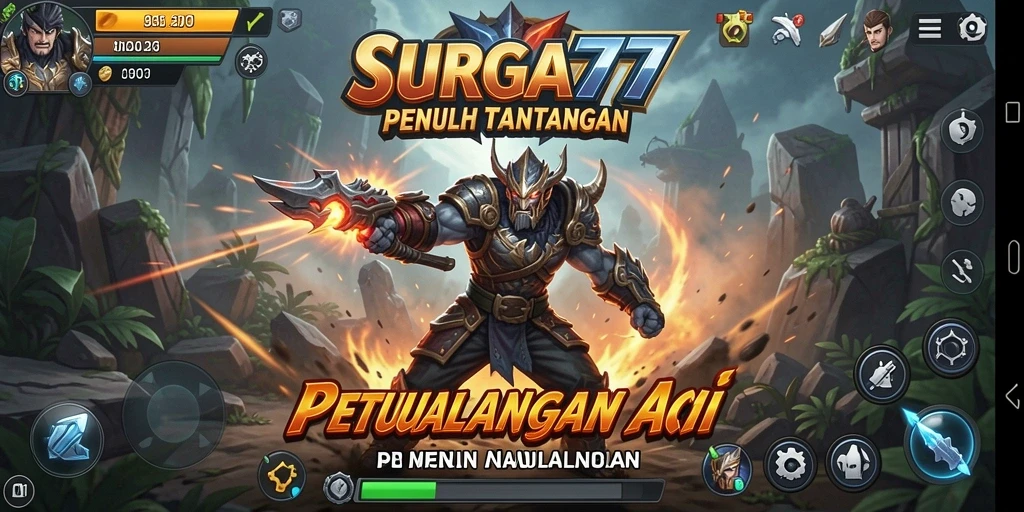Tampak aksi intens dalam gameplay SURGA77.